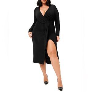 NWT Good American Crossover Dress - Size XL (4 in Good American sizes )